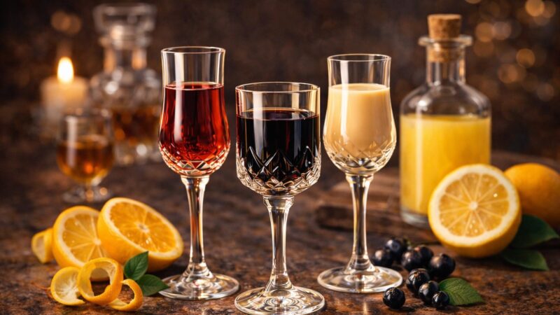 likiery domowe kieliszki