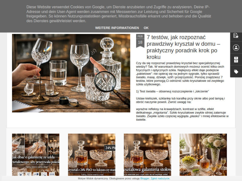 Wiktorwie – blog o szkle, kryształach i kulturze stołu